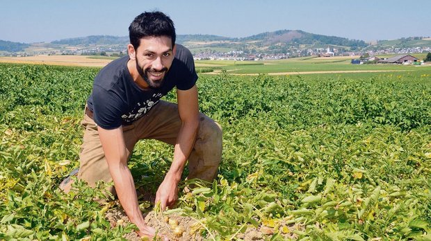 «Die Kartoffeln sehe «Die Kartoffeln sehen gut aus. Es gibt höchstwahrscheinlich eine gute Ernte», sagt David Wanner. Den Betriebszweig Kartoffeln baute er schon vor der Hofübergabe auf.
