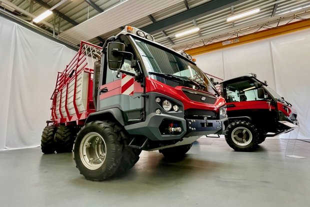 Der Aebi TP 470 Vario Transporter ist das neue Flaggschiff der Aebi Schmidt Group. (Bild: «die grüne» / Jürg Vollmer)