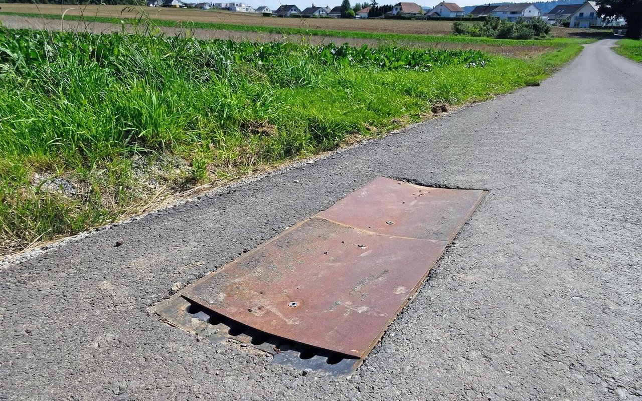 Abgedeckter Einlaufschacht