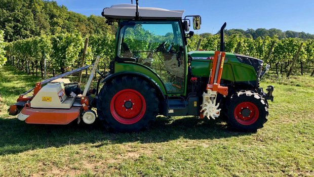 Der Fendt 211V Vario, Jahrgang 2021 – ein Kleintraktor für den Weinbau. (Bild: Jürg Vollmer)