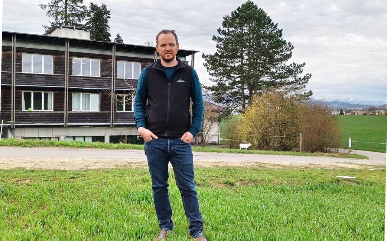 Martin Streit auf der Rütti in Zollikofen BE, wo der Gutsbetrieb Saatgut produziert (Winterweizen Baretta). 