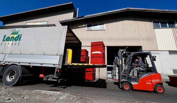 Zum Food Recycling der Landi Sursee LU werden jährlich 7500 Tonnen Lebensmittel angeliefert. Bild: Ruben Sprich 