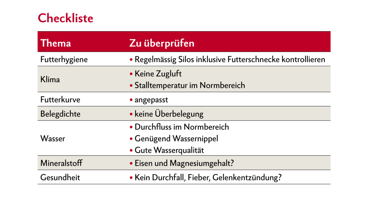 Diese Checkliste zeigt die wichtigsten Punkte, die es bei Kannibalismus zu beachten gilt.