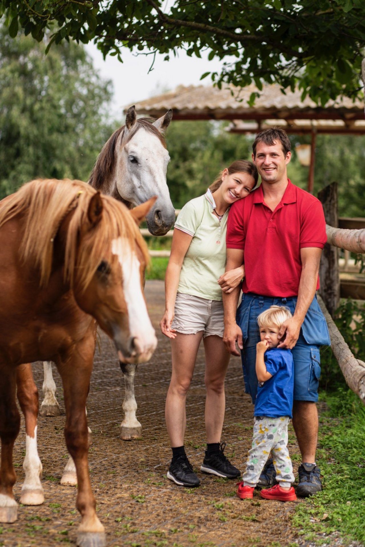 Familie Anderhub aus Eschenbach LU entwurmt ihre Pferde selektiv. Bild: Pia Neuenschwander