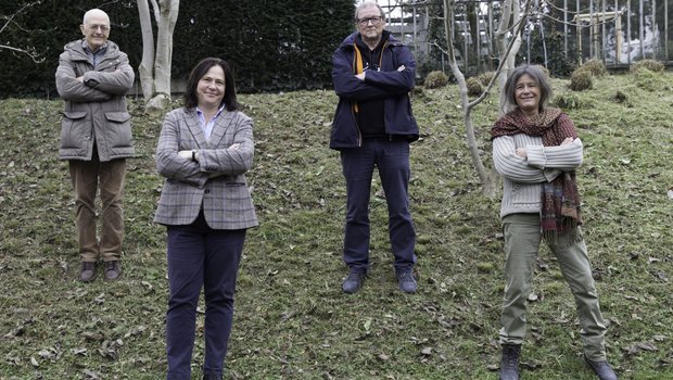 Das Team hinter der Infoplattform «umstrittene-pestizide.ch»: Maurice Clerc, Ecuvillens FR; Sylvie Bonvin-Sansonnens, Rueyres-les-Prés FR; Josy Taramarcaz, Neuchâtel; Isabelle Gabioud, Sarreyer VS. (Bild Umstrittene Pestizide) 