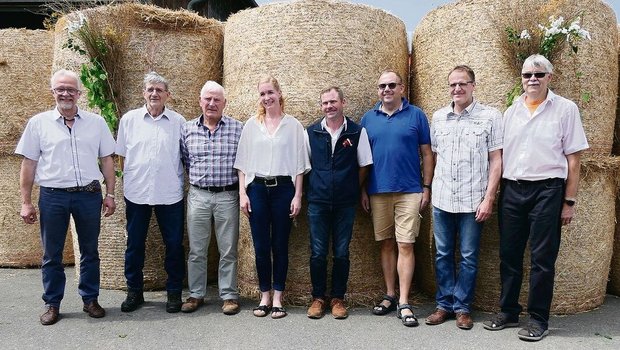 Stelldichein von Ehemaligen und der aktuellen Verbandsspitze am Jubiläumsanlass auf dem Holderhof.