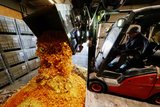 Im Food Recycling der Landi Sursee LU landen qualitativ einwandfreie Lebensmittel. Bild: Ruben Sprich 