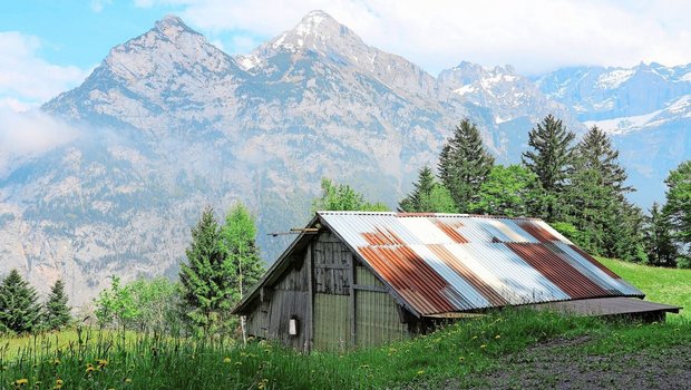 Schopf mit Aussicht: Im Gebirge sind der Produktivitätssteigerung enge Grenzen gesetzt.