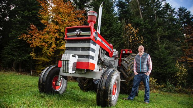 Massey Ferguson MF 1150, der TraumTraktor von David Siegenthaler aus Bowil BE. Bild: Pia Neuenschwander