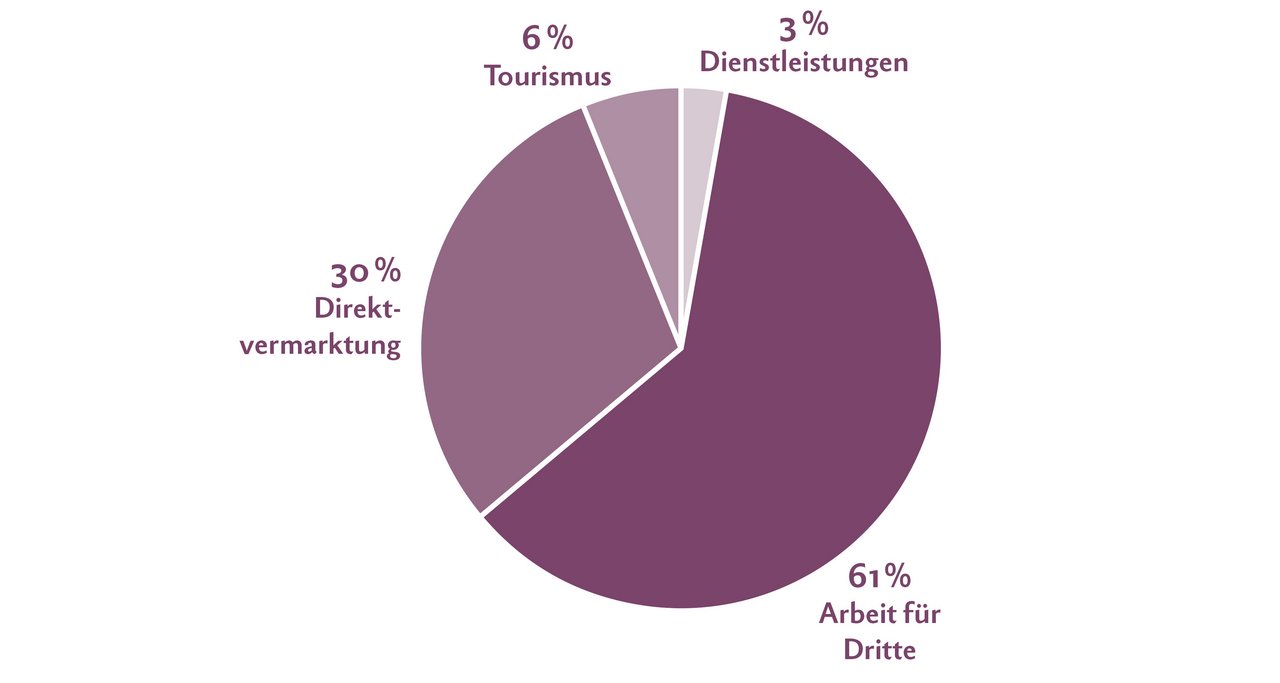 Agroscope analysierte 2339 paralandwirtschaftliche Betriebszweige. Grafik: Doris Rubin