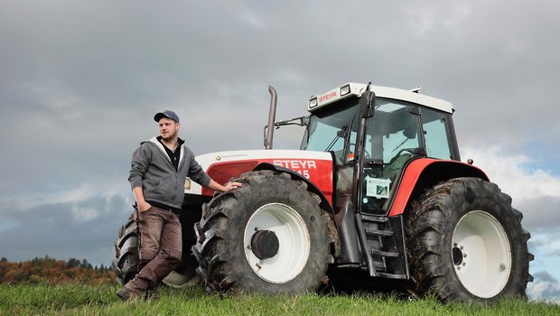 Adrian Lüschers Traumtraktor ist der Steyr 9115. Bild: Pia Neuenschwander