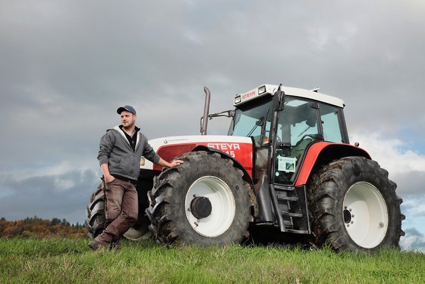 TraumTraktor: Steyr 9115 von Adrian Lüscher Adrian Lüschers Traumtraktor ist der Steyr 9115. Bild: Pia Neuenschwander
