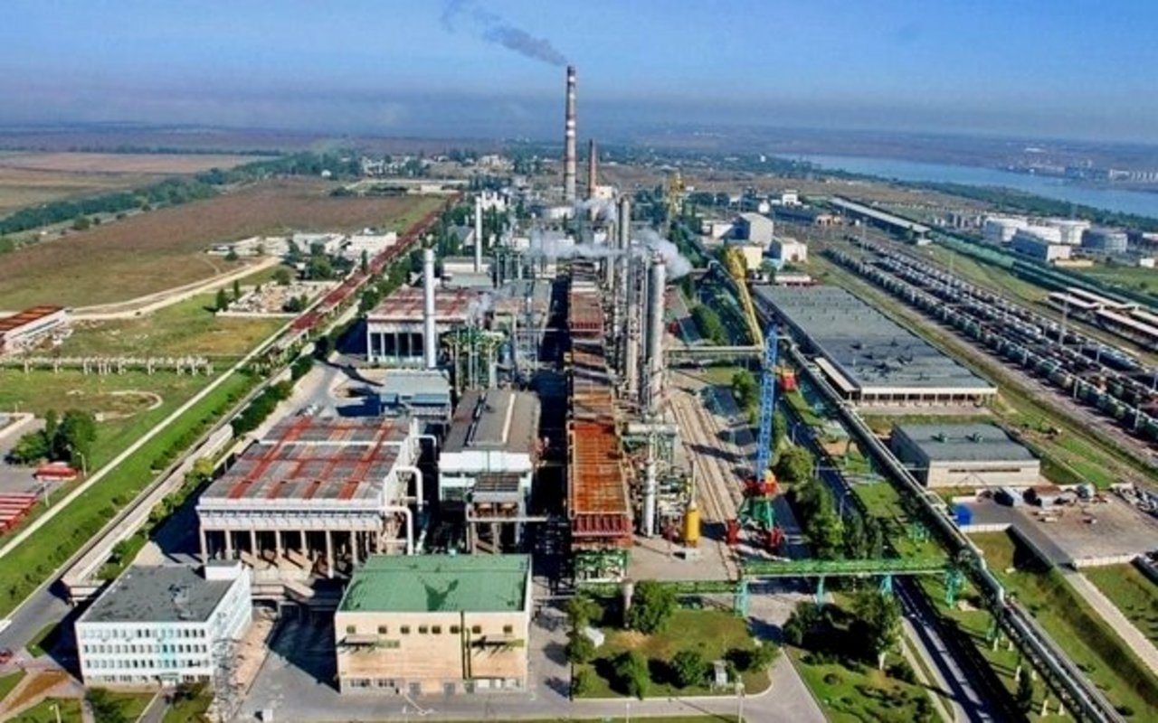 Drohnenbild der Fabrik von Cherkasy Azot.