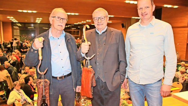 Hanspeter Gygax und Kurt Müller traten zurück. Christian Müller übernimmt  das Zepter der IG Fleisch vom Reiat (v. l.).	