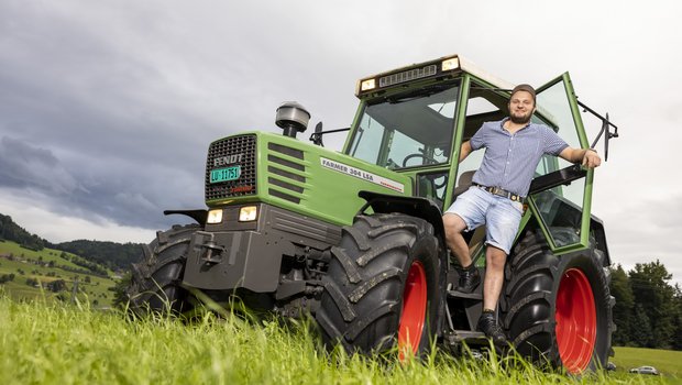 Der Fendt Farmer 304 LSA ist der TraumTraktor von Cornel Christen. Bild: die grüne/Gian Vaitl