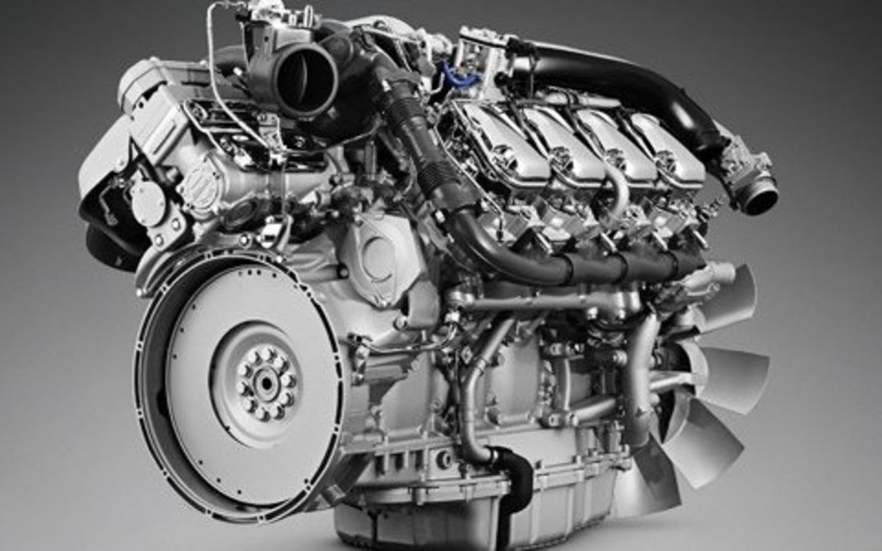 Ein V8-Motor von Scania. Bild: zVg