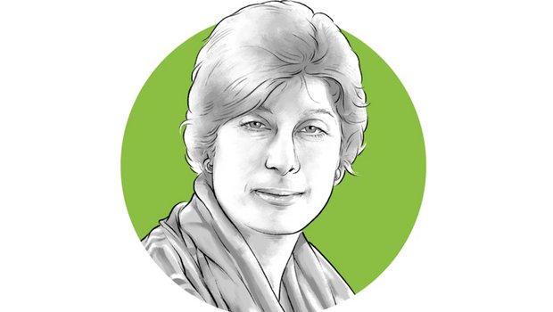 Dominique Rast, «die grüne»-Chefin vom Dienst. Illustration: Bruno Muff