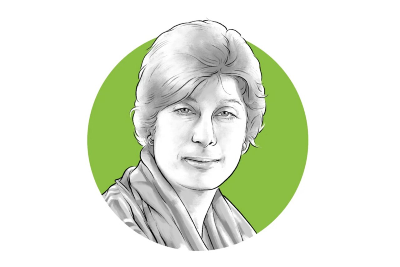 Dominique Rast, «die grüne»-Chefin vom Dienst. Illustration: Bruno Muff