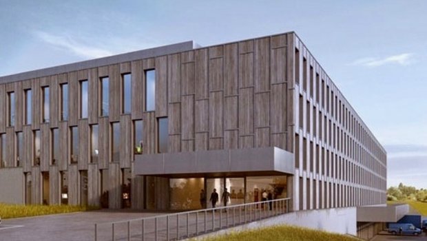 Agroscope, das Schweizer Kompetenzzentrum für Landwirtschafts-Forschung (Zahlen & Fakten) Agroscope wird 2026 einen neuen Campus in Posieux FR eröffnen. (Bild/Visualisierung: Agroscope)