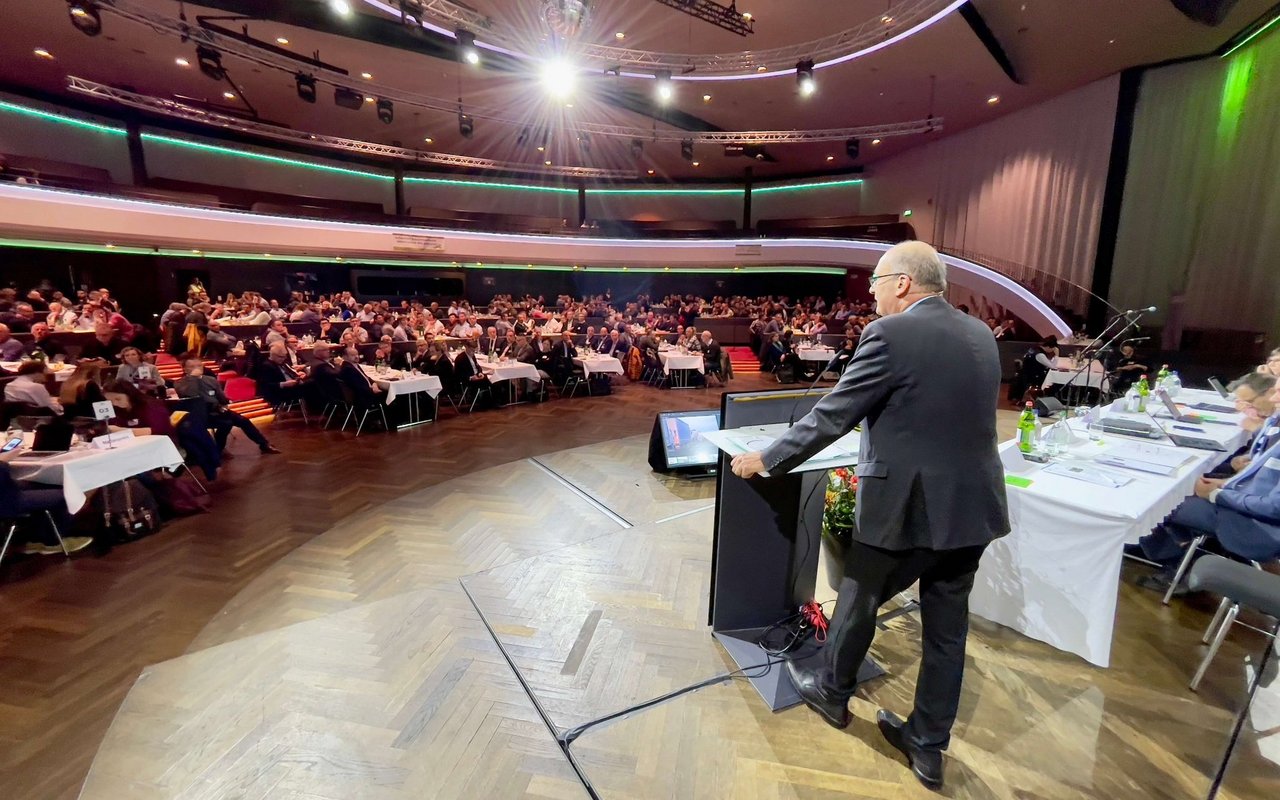 SBV-Präsident Markus Ritter am Rednerpult.