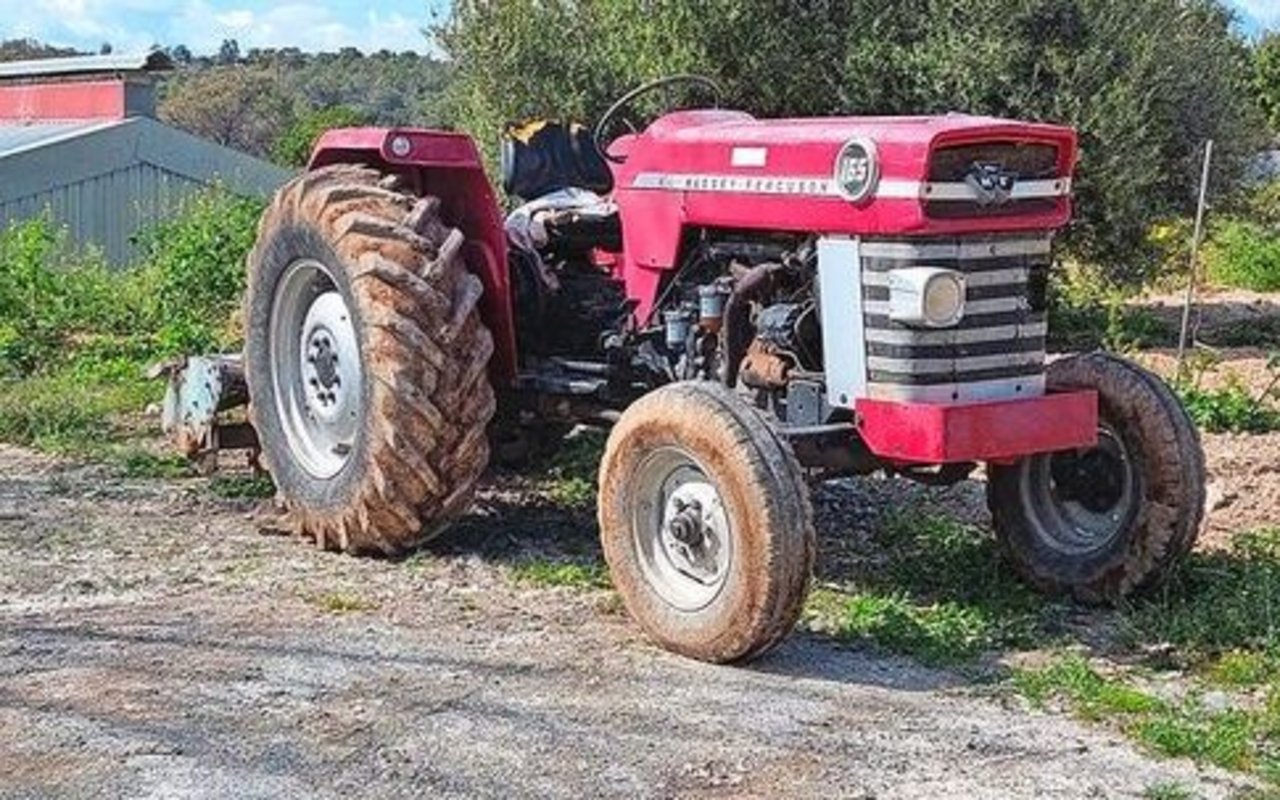 Auf der Insel sahen wir viele solche Massey Ferguson, aber auch Ford-Traktoren ohne Kabine. Die Felder sind vielerorts sehr klein strukturiert. 