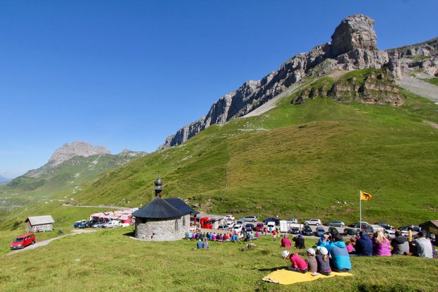 Alpinavera-Passmarkt auf dem Klausenpass im August 2019. Bild: Jürg Vollmer 