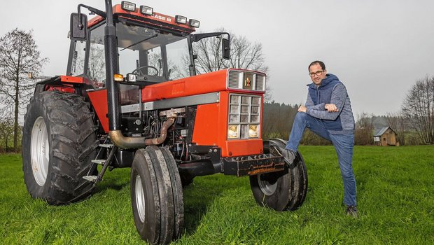 Der IHC 955 ist Tobias Brunners Traumtraktor. (Bild: «die grüne» / Gian Vaitl)