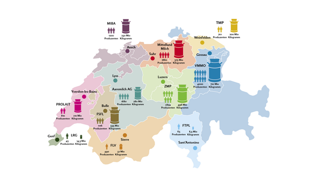 Infografik der 11 regionalen Mitglieds-Organisationen der SMP.