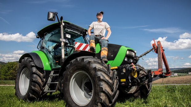 Der Deutz Fahr Agrotron K110 ist der TraumTraktor von Sämi Leutwyler aus Reinach AG. Bild: Pia Neuenschwander