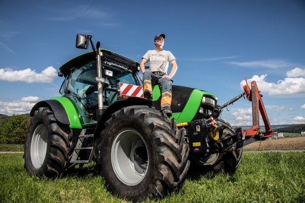TraumTraktor: Deutz Fahr Agrotron K 110 von Sämi Leutwyler aus Reinach AG Der Deutz Fahr Agrotron K110 ist der TraumTraktor von Sämi Leutwyler aus Reinach AG. Bild: Pia Neuenschwander
