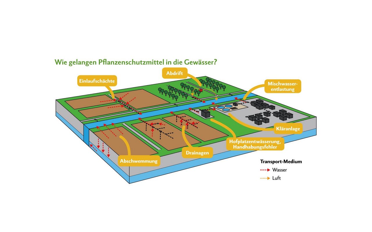 Pflanzenschutzmittel Eintragswege in Gewässer