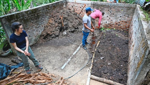Im Feldversuch in Nicaragua arbeiten ProduzentInnen und HAFL-Forschende zusammen.