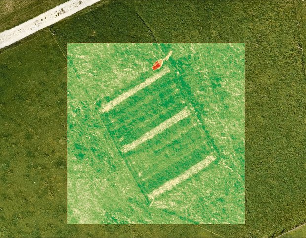 Studie: Effizienter Weiden mit künstlicher Intelligenz und Drohne Die Drohne erlaubt es, grossflächig Grashöhen zu erheben. Eine Multispektralkamera ist aufgebaut. (Bild Michael Sutter)
