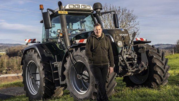 Der Fendt Vario 820 ist Dominik Howalds Traumtraktor. (Bild: «die grüne» / Pia Neuenschwander)