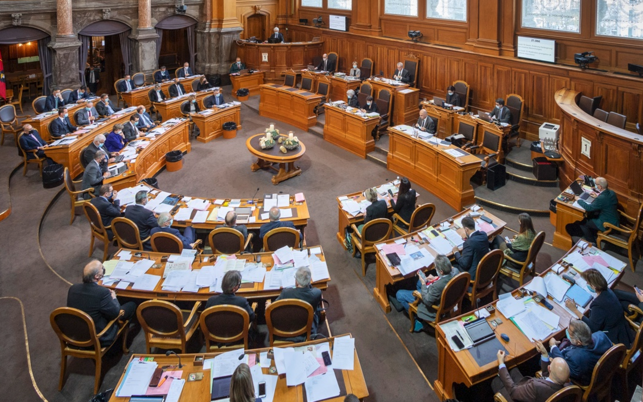 Der Saal des Ständerates im Bundeshaus in Bern.