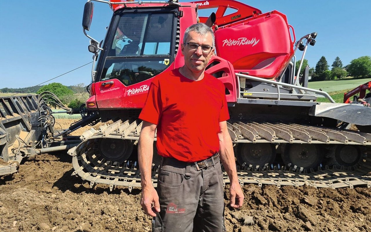 Werner Wipf arbeitet seit fünf Jahren mit dem Pistenbully.