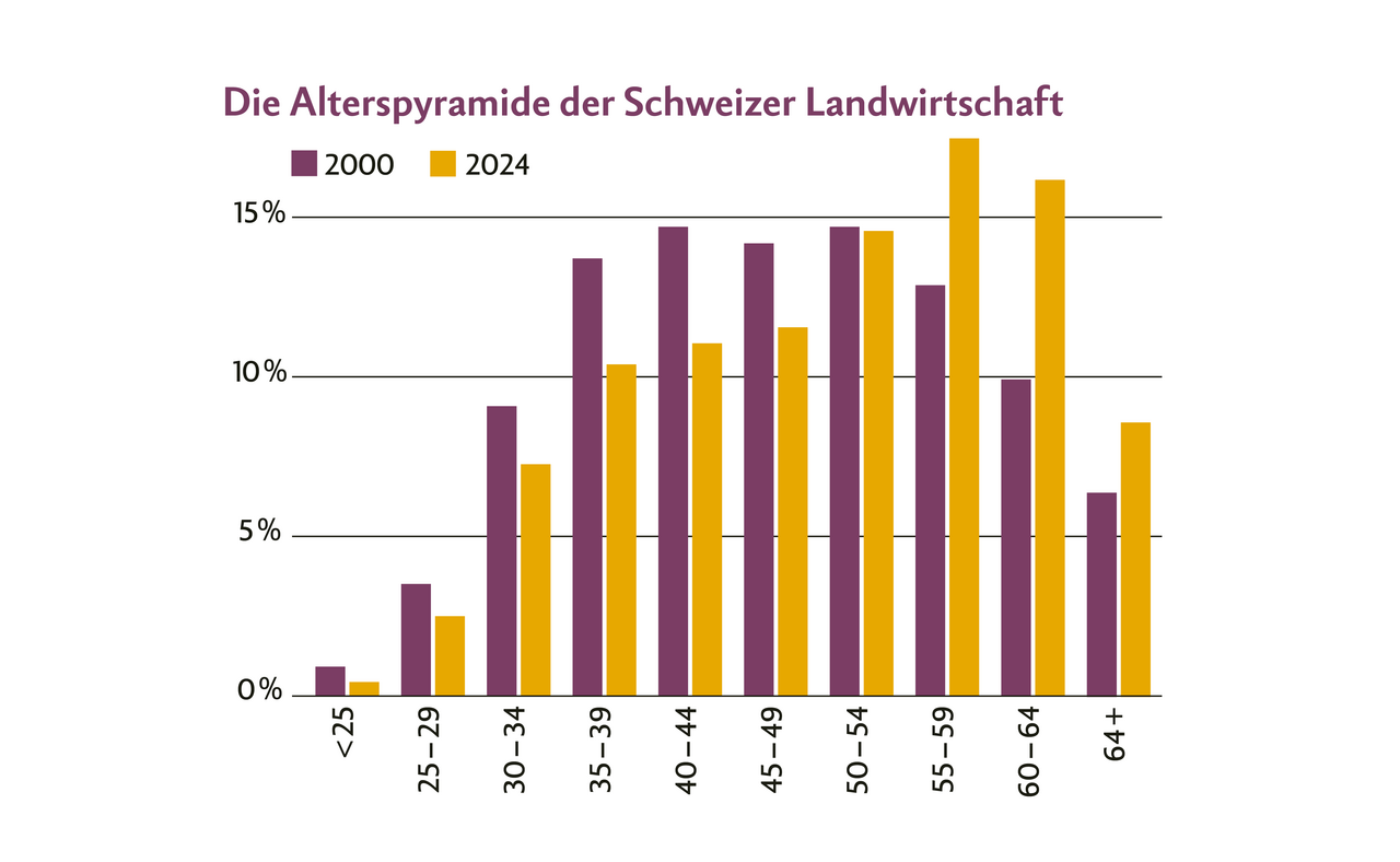 Rund ein Viertel der BetriebsleiterInnen, deren Alter bekannt ist (87 %), sind über 60 Jahre alt.