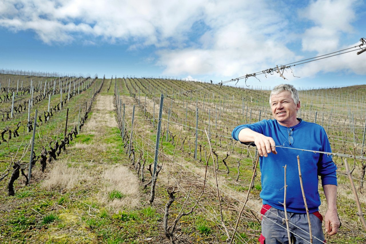 Frédéric Günter bewirtschaftetseinen Betrieb «la ferme» in Chancy GE schon in dritter Generation. Bild: Laurent Guiraud