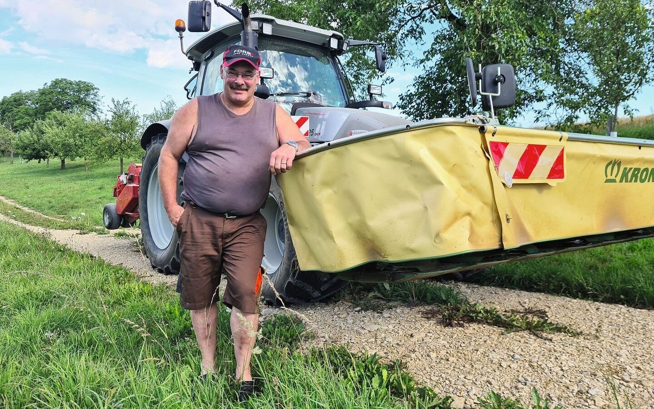 Landwirt Rolf Huber aus Bözberg AG setzt den Aufbereiter nur noch beim Zwischenfutter mit groben Grasstängeln ein.