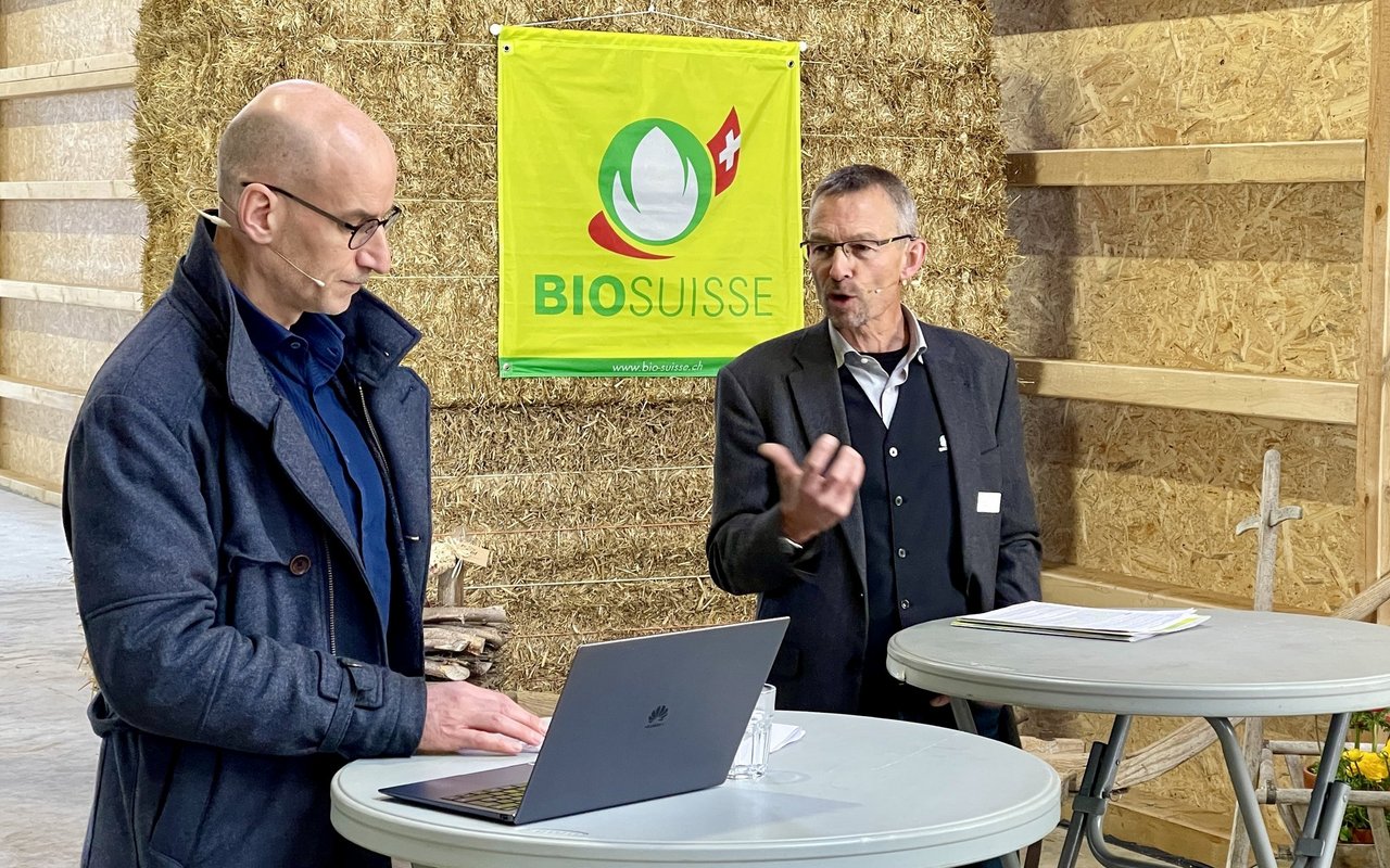 Balz Strasser (Geschäftsführer) und Urs Brändli (Präsident) von Bio Suisse.