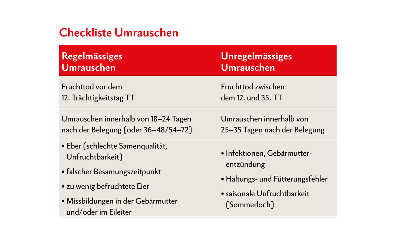 Die Ursachen für regelmässiges und unregelmässiges Umrauschen sind unterschiedlich.