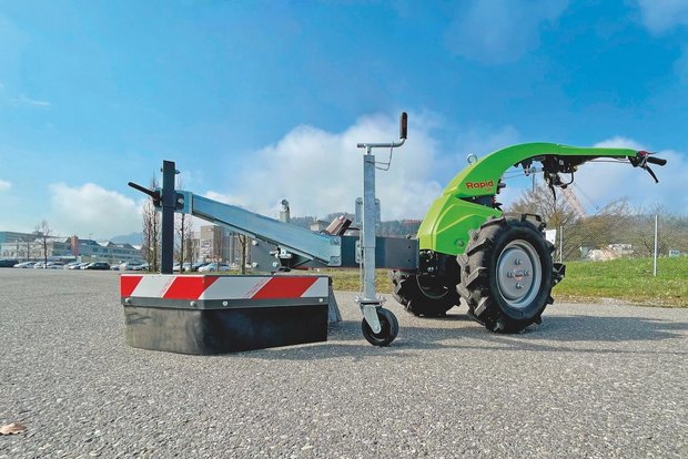 Rapid URI: Der erste vollelektrische Einachsgeräteträger für Landwirtschaft und Kommunaltechnik Der vollelektrische Rapid URI Einachsgeräteträger. (Bild: «die grüne» / Jürg Vollmer)