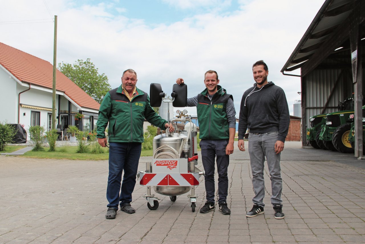 Res Fiechter, Pascal Hess und Marcel Gerber mit Alligator 130. Bild: S. Hagenbuch