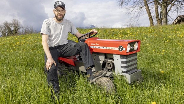 Der Massey Ferguson 7 ist der Traumtraktor von Thomas Durrer. (Bild: «die grüne» / Gian Vaitl)