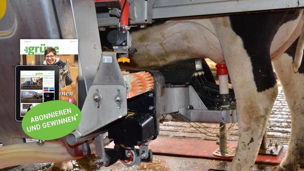 Die marktführenden Melkroboter im Praxistest Abonnieren Sie «die grüne» und erfahren Sie mehr über die verschiedenen Melkroboter der führenden Hersteller. (Bild DG)