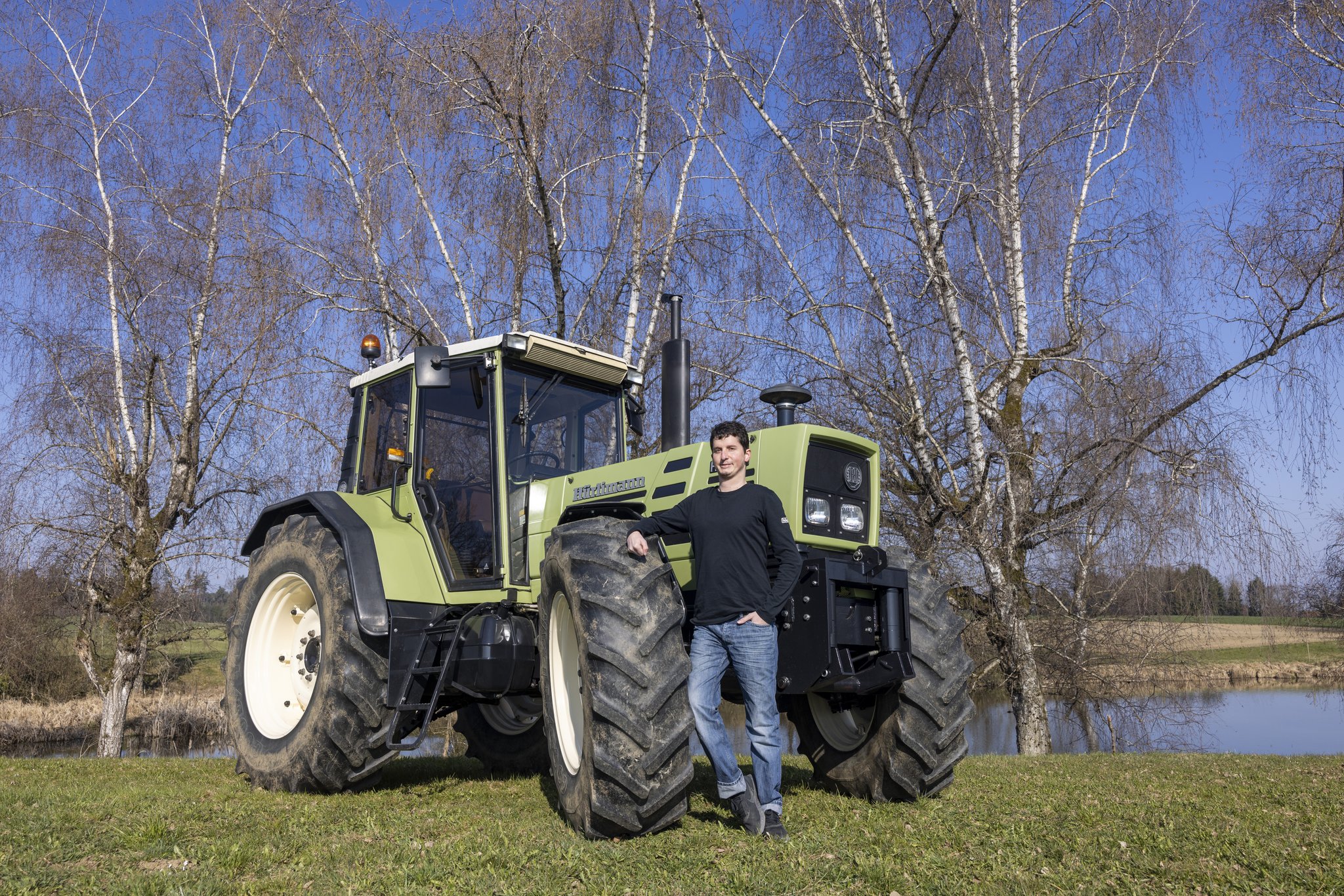 Der Hürlimann H6136 ist Samuel Bolds Traumtraktor. (Bild: «die grüne» / Gian Vaitl)